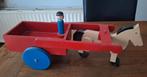 Houten paard en wagen,  schoen spaarpot van hout, Ophalen of Verzenden, Zo goed als nieuw, Overige typen