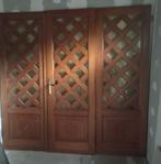 KLOOSTERDEUR MET 2 ZIJPANELEN SERREDEUREN, Ophalen, Gebruikt, 120 cm of meer, Binnendeur