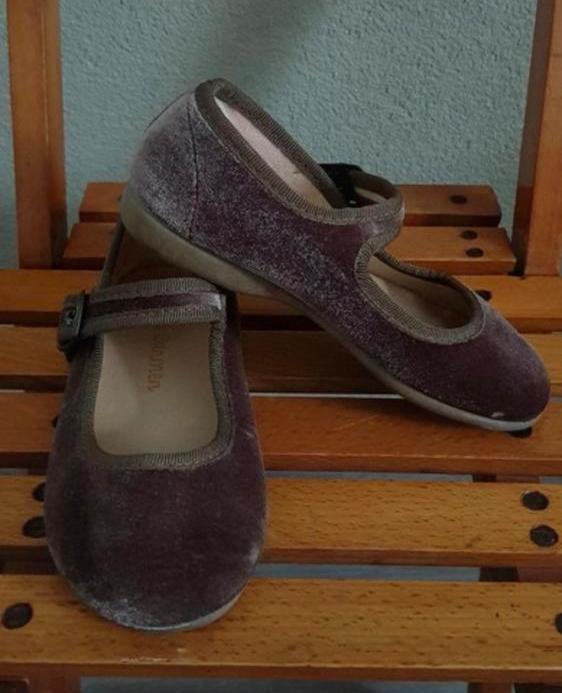 Fluwelen Mary Jane ballerina’s - maat 25, Kinderen en Baby's, Kinderkleding | Schoenen en Sokken, Zo goed als nieuw, Schoenen