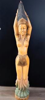Balinese danseres houtsnijwerk, Antiek en Kunst, Kunst | Beelden en Houtsnijwerken, Ophalen
