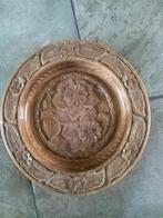 Houten wandbord met bloemen, Antiek en Kunst, Ophalen of Verzenden