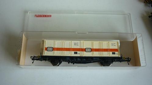 Fleischmann H0 5232 DB containerwagon in ovp, Hobby en Vrije tijd, Modeltreinen | H0, Gebruikt, Wagon, Fleischmann, Ophalen of Verzenden