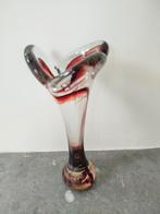 Murano Stijl Vaas Rood/Bruin, Ophalen of Verzenden