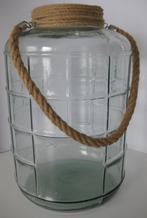 Vaas Spaans Glas met groene gloed, touwhals en handvat, Nieuw, Ophalen of Verzenden, Glas, Minder dan 50 cm