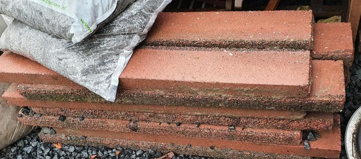 Bordeaux palissades, afmeting 5x15x100cm, Tuin en Terras, Tegels en Klinkers, Gebruikt, Overige typen, Beton, Ophalen