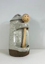 Ambachtelijke Franse olijven pot met deksel en lepelhouder, Antiek en Kunst, Ophalen of Verzenden