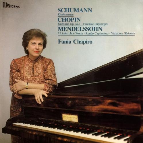 LP - Schumann * Chopin * Mendelssohn - Fania Chapiro, piano, Cd's en Dvd's, Vinyl | Klassiek, Zo goed als nieuw, Romantiek, Kamermuziek