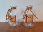 Gratis* 2 decoratie (deco) vazen, Overige kleuren, Ophalen of Verzenden, Minder dan 50 cm, Glas