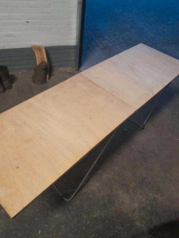 Houten Behangtafel / lange werktafel 197,5 x 57,5 cm, Doe-het-zelf en Verbouw, Werkbanken, Gebruikt, Minder dan 70 cm, Inklapbaar