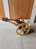 Handgemaakte Flessenhouder Kanon van Hout, Koper & Messing, Overige houtsoorten, Minder dan 50 cm, Nieuw, Minder dan 50 cm