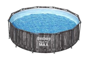 Bestway Steel Pro MAX - 366 x 100 cm (Hout)  Opzetzwembad  beschikbaar voor biedingen