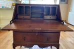 Antiek houten bureau met klep en opbergruimte, Ophalen, Gebruikt, Bureau