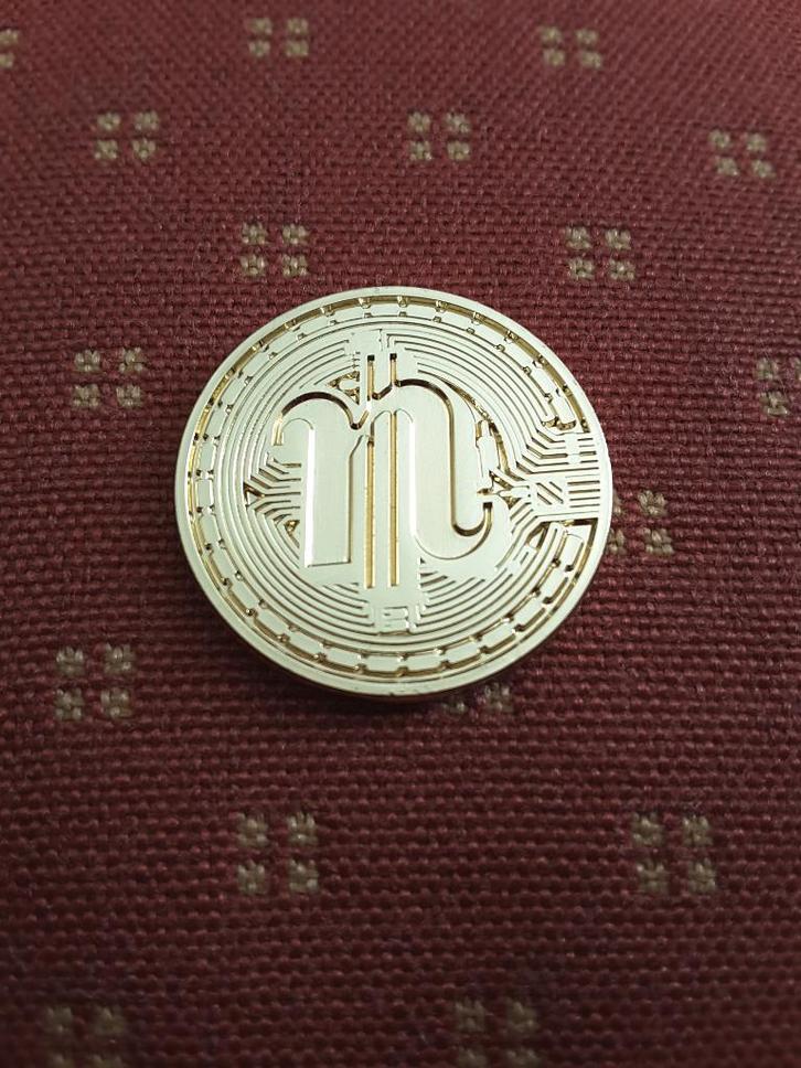 d Cryptomunt., Postzegels en Munten, Penningen en Medailles, Overige materialen, Verzenden