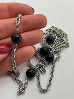 A78 Prachtige 800 zilveren ketting onyx, Sieraden, Tassen en Uiterlijk, Antieke sieraden, Ophalen of Verzenden, Zilver, Ketting