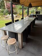 Houten Tafels & Wicker Tuinstoelen -gratis, Tuin en Terras, Tuinstoelen, Ophalen, Gebruikt, Hout