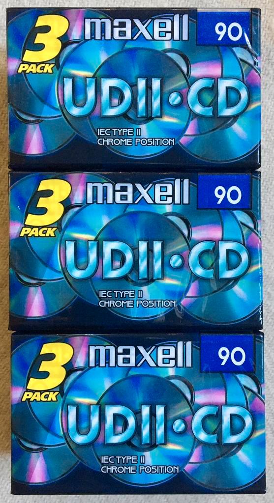NOS Maxell UDII-CD 90 cassettebandjes UDIICD90 UDIICD UDIICD, Cd's en Dvd's, Cassettebandjes, Nieuw in verpakking, Onbespeeld