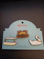 Efteling Voertuigen Pin Set - Gondoletta, Piranha, Zwanen, Verzamelen, Efteling, Ophalen of Verzenden, Nieuw, Overige typen