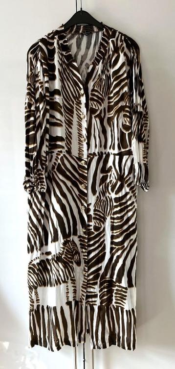 🌷Mooie jurk met camel bruine print van Caroline Biss 42 44 beschikbaar voor biedingen