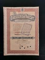 Vintage Aandeel – Brasserie De Haecht (Boortmeerbeek) – 1924, Ophalen of Verzenden, 1920 tot 1950, Aandeel