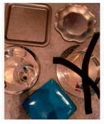 Alessi Brabantia schalen dienbladen kaarsenplateau, Ophalen of Verzenden, Zo goed als nieuw, Rond, Metaal