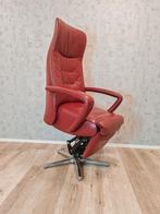 Framati leren sta op stoel relax fauteuil op accu zgan, Huis en Inrichting, Fauteuils, Nvr, Minder dan 75 cm, Leer, Zo goed als nieuw