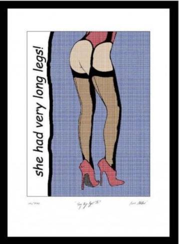 Brad Miller - Very long Legs - PopArt Handgesign. beschikbaar voor biedingen