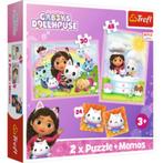 Trefl: Gabby's Poppenhuis 2 puzzels + memo NIEUW, ., Nieuw, Ophalen of Verzenden, .