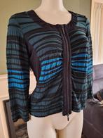 Monari schitterend gekleurd vest cardigan 36 S M 38, Maat 38/40 (M), Zwart, Zo goed als nieuw, Verzenden