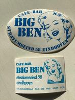 2 stickers Cafe Bar Big Ben Eindhoven (Marilyn Monroe), Verzenden, Zo goed als nieuw