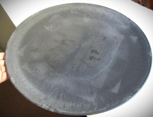 Schaal~Kaarsenschaal~Onderbord 40 cm~Metallic zilver kleur, Huis en Inrichting, Woonaccessoires | Schalen en Manden, Zo goed als nieuw