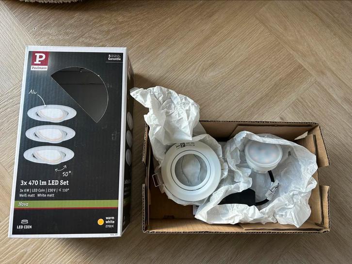 1x Paulmann Led-Inbouwspot Nova Coin Zwenkbaar (Nieuw), Huis en Inrichting, Lampen | Spots, Nieuw, Plafondspot of Wandspot, Metaal of Aluminium