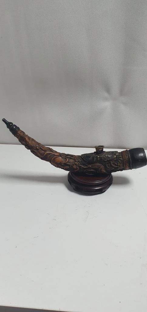 Chinese Opiumpijp met Draken Decoratie, Antiek en Kunst, Kunst | Niet-Westerse kunst, Ophalen of Verzenden