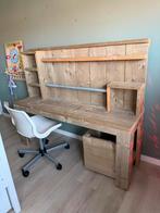 Steigerhouten bureau - ZSM ophalen, Ophalen of Verzenden, Gebruikt