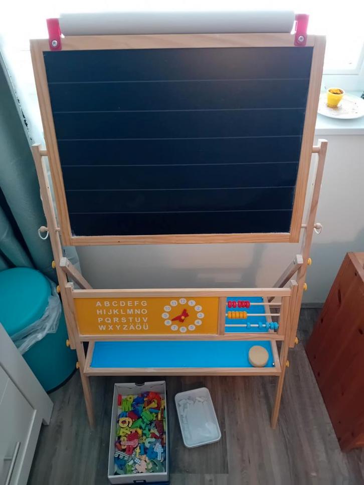 Houten schrijf- en magneetbord, Kinderen en Baby's, Speelgoed | Educatief en Creatief, Zo goed als nieuw, Knutselen, Taal en Lezen