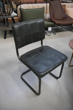 6 x eetkamerstoel sledestoel NELSON Jess design metaal leer, Huis en Inrichting, Stoelen, Ophalen, Gebruikt, Zwart, Metaal