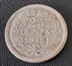 Nederland 25 cent 1915 (lot 2), Postzegels en Munten, Munten | Nederland, Zilver, 25 cent, Ophalen of Verzenden, Koningin Wilhelmina
