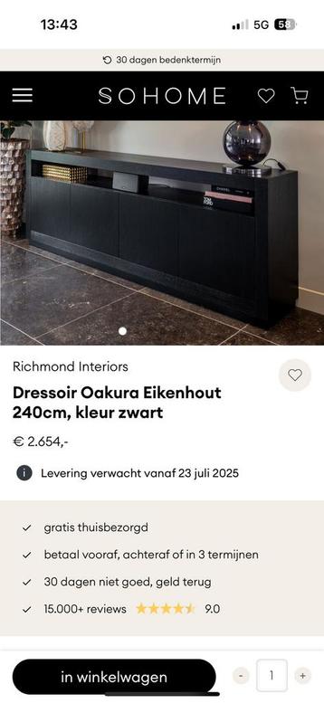 Dressoir Richmond interiors Oakura beschikbaar voor biedingen
