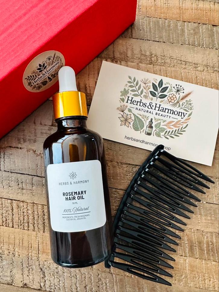 Natuurlijke haargroeimix, oliemasker met rozemarijn, Sieraden, Tassen en Uiterlijk, Uiterlijk | Haarverzorging, Nieuw, Verzenden