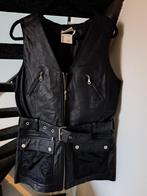 gilet met leer mt 38 met centuur nieuw zwart, Kleding | Dames, Bodywarmers, Ophalen of Verzenden, Nieuw, Maat 38/40 (M), Zwart