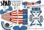 SPAD XIII "flag bus" - papieren bouwplaat, Hobby en Vrije tijd, Modelbouw | Vliegtuigen en Helikopters, Nieuw, Overige merken