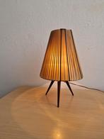 Vintage teak tripod tafellamp space age mooi!, Ophalen of Verzenden, Zo goed als nieuw, Minder dan 50 cm