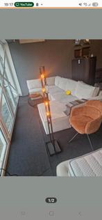 Grote u bank ribbenstof., Huis en Inrichting, Hoekbank, Ophalen of Verzenden, Mooiiwonenwaalwijk@hotmail.com, Riet of Rotan