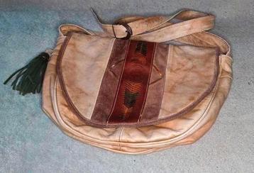 Vintage Carraro lederen schoudertas - hippie stijl beschikbaar voor biedingen