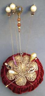 Om 1900 - 1950 Hoed Speld Hoedenspeld Kussen Dame Vrouw, Antiek en Kunst, Ophalen of Verzenden, Dames