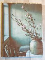 Stoer & sober groot houten wandbord stilleven pot Magnolias, Huis en Inrichting, Woonaccessoires | Wanddecoraties, Ophalen, Zo goed als nieuw