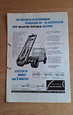 Euro - imex afzetsysteem folder (jaren 60), Ophalen of Verzenden, Gelezen, Overige merken