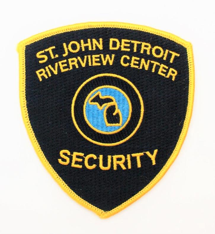 Embleem - Patch US St John Detroit Security, Verzamelen, Militaria | Algemeen, Marechaussee, Embleem of Badge, Amerika, Ophalen of Verzenden