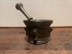 Antieke bronzen vijzel met stamper, Antiek en Kunst, Ophalen of Verzenden