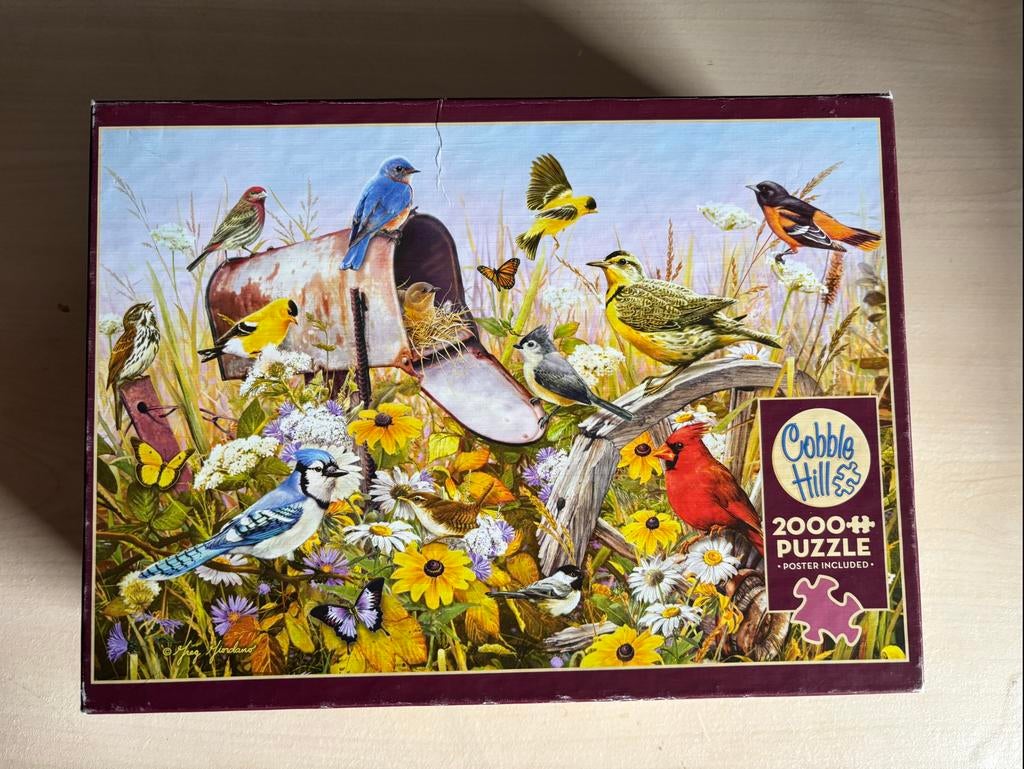 Cobble Hill Puzzel 2000 Stukjes - Vogels, Ophalen of Verzenden, Meer dan 1500 stukjes, Zo goed als nieuw, Legpuzzel