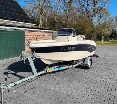 Prins 450 open consoleboot met Evinrude E-tec 50pk, Watersport en Boten, Vis- en Consoleboten, 3 tot 6 meter, Benzine, Buitenboordmotor